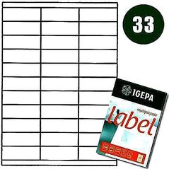 Mondi ETYKIETY A4 IGEPA 70.0 X 25.4 MM BIAŁE (100) 7699977 4026343021775