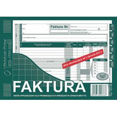 Michalczyk & Prokop FAKTURA BRUTTO A5 (UPROSZCZONA) (O+1K) MICHALCZYK I PROKOP 7703054 5906858000887