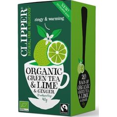 Clipper HERBATA ZIELONA Z LIMONKĄ I IMBIREM FAIR TRADE BIO 40 g (20 x 2 g) - CLIPPER 7742689 5021991941658