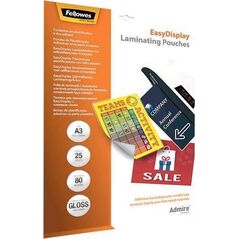 Fellowes LAMINATOR POUCH ADHESIVE/A3 80 25PCS 5601803 FELLOWES 7811728 43859730841