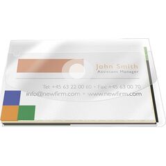 Q-Connect Kieszeń samoprzylepna Q-CONNECT, na wizytówki, z klapką, 105x60mm, 10szt., transparentna 7922431 5705831270411