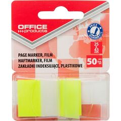 Office Products Zakładki indeksujące OFFICE PRODUCTS, PP, 25x43mm, 1x50 kart., blister, żółte 7922696 5901503606476