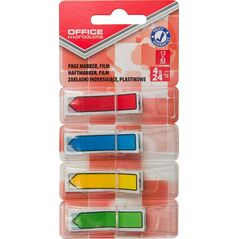 Office Products Zakładki indeksujące OFFICE PRODUCTS, PP, strzałka, 12x43mm, 4x24 kart., blister, mix kolorów 7922698 5901503606537