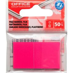 Office Products Zakładki indeksujące OFFICE PRODUCTS, PP, 25x43mm, 1x50 kart., zawieszka, różowe 7922699 5901503606568