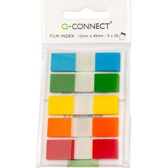 Q-Connect Zakładki indeksujące Q-CONNECT, PP, 12x45mm, 100 kart., zawieszka, mix kolorów 7922725 5705831149663
