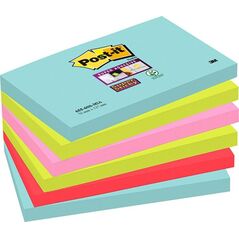 Post-it Karteczki samoprzylepne POST-IT Super Sticky (655-6SS-MIA), 76x127mm, 6x90 kart., paleta Miami 7924075 76308871673