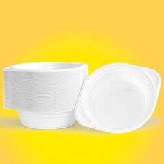 Office Products Flaczarka plastikowa OFFICE PRODUCTS, 500ml, śr. 16cm, 100 szt., biała 8012288 5901503668955
