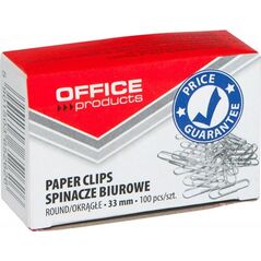 Office Products Spinacze okrągłe OFFICE PRODUCTS, 33mm, 100szt., srebrne 8012394 5901503652626