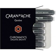 Caran d`Arche Naboje atramentowe Chromatics brązowe 6 sztuk 8012901 7630002329835