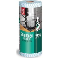 Anna Zaradna Ściereczki na rolce ANNA ZARADNA, 50 szt., niebieska fala 8013499 2010000618677