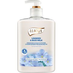 Luksja Mydło w płynie Creme, len i mleczko ryżowe, 500ml 8013561 5900536348896