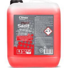 Clinex Silny koncentrat do mycia sanitariatów glazury wanien muszli pisuarów umywalek CLINEX PROFIT Sanit 5L Silny koncentrat do mycia sanitariatów glazury wanien muszli pisuarów umywalek CLINEX PROFIT Sanit 5L 8147872 5907513273875