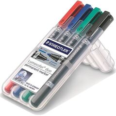 Staedtler STAEDTLER Perm.Marker Lumocolor duo 4St Box 8160799 4007817348079