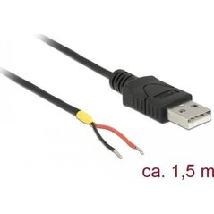 Delock RASPBERRY KABEL USB-A(M) 2.0->2X LUŹNE PRZEWODY (VCC/GND) 150CM DELOCK 8161184 4043619856640
