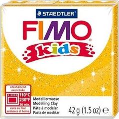 Fimo Masa plastyczna termoutwardzalna Kids brokatowy złoty 42g 8161848 4007817805169