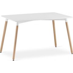 Mufart Prostokątny stół TRE do kuchni, jadalni, salonu 120cm x 80cm - Biały 8162043 5903332062157