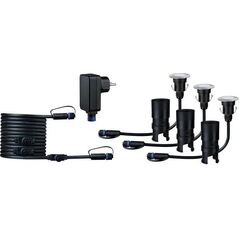Paulmann Outdoor Plug and Shine Floor Mini zestaw podstawowy IP65 3000K 3x2,5W 24V 55mm Srebrny 8200925 4000870936979
