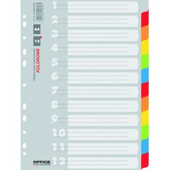 Herlitz PRZEKŁADKI KARTONOWE A4 INDEX 12 KOLORÓW 8201506 5901498006961