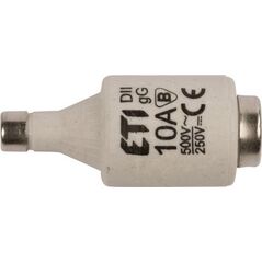 Eti-Polam Wkładka bezpiecznikowa 10A DII gG / BiWtz 500V AC/250V DC E27 002312404 8369138 3838895000044