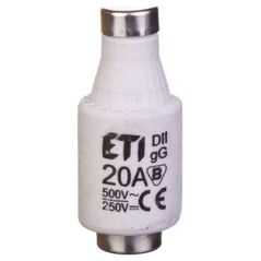 Eti-Polam Wkładka bezpiecznikowa 20A DII gG / BiWtz 500V AC/ 250V DC E27 002312406 /5szt./ 8369148 3838895000075