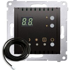 Kontakt-Simon Simon 54 Regulator temperatury z wyświetlaczem z czujnikiem zewnętrznym 16(2) A 230V antracyt DTRNSZ.01/48 8370063 5902787848323