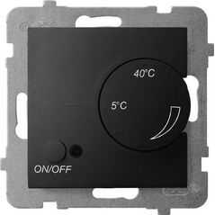 Ospel ARIA Regulator temperatury z czujnikiem napowietrznym czarny metalik RTP-1UN/m/33 8370099 5907577484606