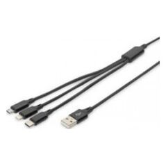 Kabel USB Digitus USB-A - 1 m Czarny (AK-300160-010-S) 8434203 4016032467113