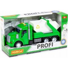 Polesie Polesie 86259 "Profi' samochód z napędem, zielony do przewozu kontenerów, światło, dźwięk w pudełku 8485865 4810344086259