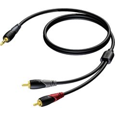 Kabel Procab Jack 3.5mm - RCA (Cinch) x2 15m czarny (CLA711/15) 8500892 5414795018464