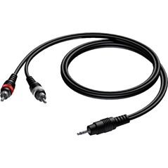 Kabel Procab Jack 3.5mm - RCA (Cinch) x2 10m czarny (CAB711/10) 8500934 5414795001466