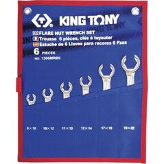 King Tony Zestaw Kluczy Do Przewodów Hamulcowych 6cz. 8 - 22mm, Etui Kt1306mrn 8535804 4712755658486