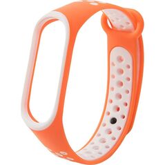 Hurtel Zamienna silikonowa opaska pasek do Xiaomi Mi Band 4 / Mi Band 3 Dots pomarańczowo-biały 8616497 9111201927995