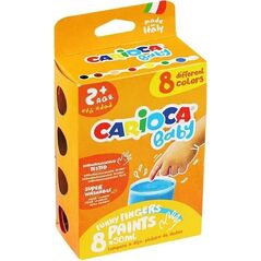 Carioca Farby tempera do malowania palcami 8 kol CARIOCA 8618525 8003511431747