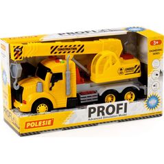 Polesie Samochód-dzwig z napędem żółty światło, dźwięk w pudełku 8667002 4810344086600