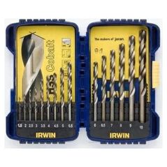Wiertło Irwin IRWIN ZESTAW 15szt. COBALT 1.5mm, 2mm, 3.5mm, 4mm, 4.5mm 5mm, 5.5mm, 6mm, 6.5mm, 7mm, 8mm, 9mm, 10mm IRWIW3036501 8680729 5054905247836