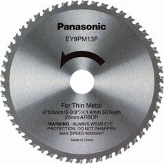 Panasonic Tarcza do metalu (cienkie cięcie), dla EY45A2 /4542, średnica 135mm 50 zębów PANASONIC 8687496 5025232775569