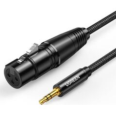 Kabel Ugreen Jack 3.5mm - XLR 1m czarny (20763) 9011080 6957303827633