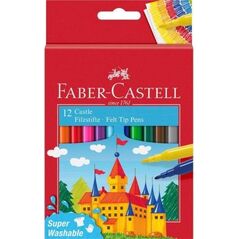 Faber-Castell Flamastry Zamek 12 kolorów FABER CASTELL 9074053 4005405542014