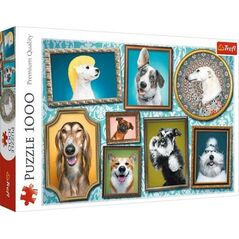 Trefl Puzzle 1000 elementów Wesołe pieski, Psia galeria 9243329 590051110686