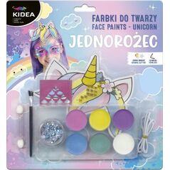 Derform Farbki do twarzy zestaw Jednorożec KIDEA 9290933 5901130085507