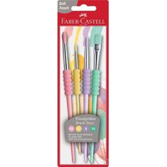 Faber-Castell Pędzle szkolne kolory pastelowe 4szt FABER CASTELL 9291343 4005404816208