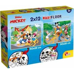 Lisciani Puzzle Supermaxi 2x12 Myszka Mikki 9353315 8008324086559