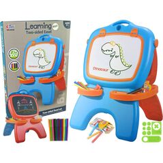 Lean Sport Import LEANToys Tablica Dwustronna Magnetyczna Kredowa Niebiesko Czerwona Szablony 9381920 5904204755207