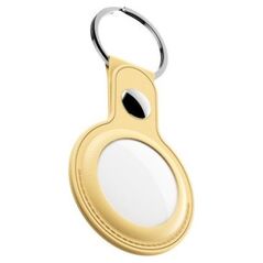 KeyBudz KeyBudz AirTag Keyring - skórzane etui ochronne do AirTag 2- pack (Pastel Yellow) 9388142 810082990140