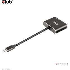 Club 3D Spliter Club3D CSV-1552 (MST hub USB3.2 Gen2 Type-C(DP™ Alt-Mode) to DisplayPort™ + HDMI™ 4K60Hz M/F) 9621948 8719214471965