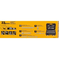 Dewalt 22 el. zestaw nasadek 1/2" 9662663 3253561192418
