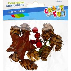 Craft with Fun OZDOBA DEK NATURA SZYSZKA AKC 14SZT CF PBH 9699958 5908275191827
