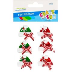 Craft with Fun OZDOBA BN FILC CZAPECZKI SPRZYL 6SZT CF 12/144 9699961 5908275192626