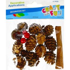 Craft with Fun OZDOBA DEK NATURA SZYSZKA AKC 17SZT CF PBH 9699980 5908275191810