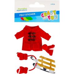 Craft with Fun OZDOBA BN FILC ZIMA SPRZYL 4SZT CF PBH 12/144 9699990 5908275192558